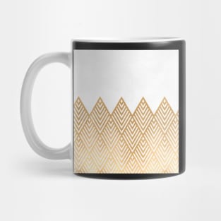 Geometric White & Gold Mug